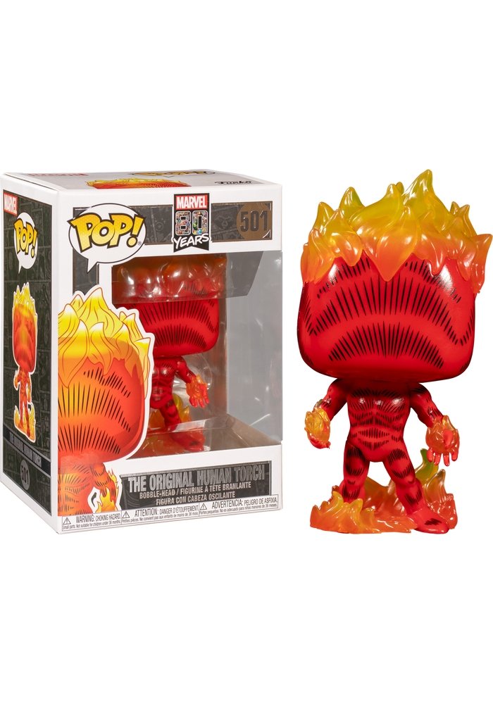 Funko POP! Marvel, figurka kolekcjonerska, Marvel 80th, The Original Human Torch, 501