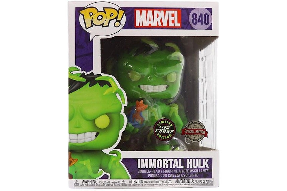 多様な Glow Xl 840 Hulk Immortal Marvel Pop! Funko Chase Funko - アメコミ
