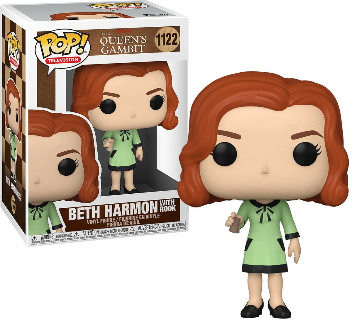 Funko Pop Gambito da Rainha Beth Harmon com Rook 1122 - Funko - Magazine  Luiza