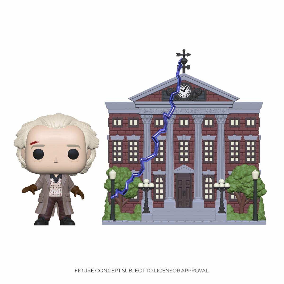 Funko POP! Town, figurka kolekcjonerska, BTTF, Doc With Clock Tower, 15