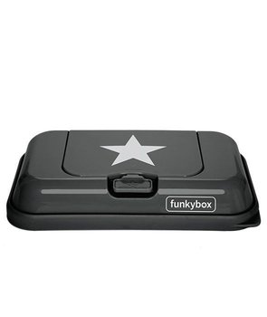 Funkybox, Pojemnik na chusteczki, To Go, White Star, Dark/Grey - Funybox