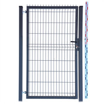 FURTKA 170cm antracyt grafit PANELOWA dwa SŁUPKI RAL7016  ogrodzeniowa 173cm