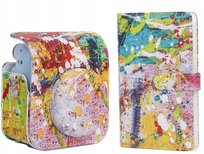 Futerał Etui Pokrowiec Do Fujifilm Instax Mini 12 + Album Na 96 Zdjęć / Kolorowe Plamki