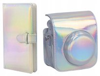 Futerał Etui Pokrowiec Do Fujifilm Instax Mini 12 + Album Na 96 Zdjęć / Srebrny Błysk