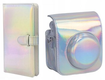 Futerał Etui Pokrowiec Do Fujifilm Instax Mini 12 + Album Na 96 Zdjęć / Srebrny Błysk - Loveinstant