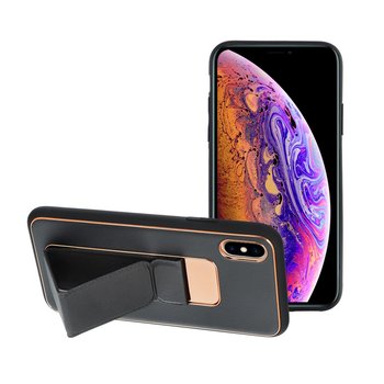 Futerał Forcell LEATHER Case Kickstand do IPHONE X czarny - Forcell
