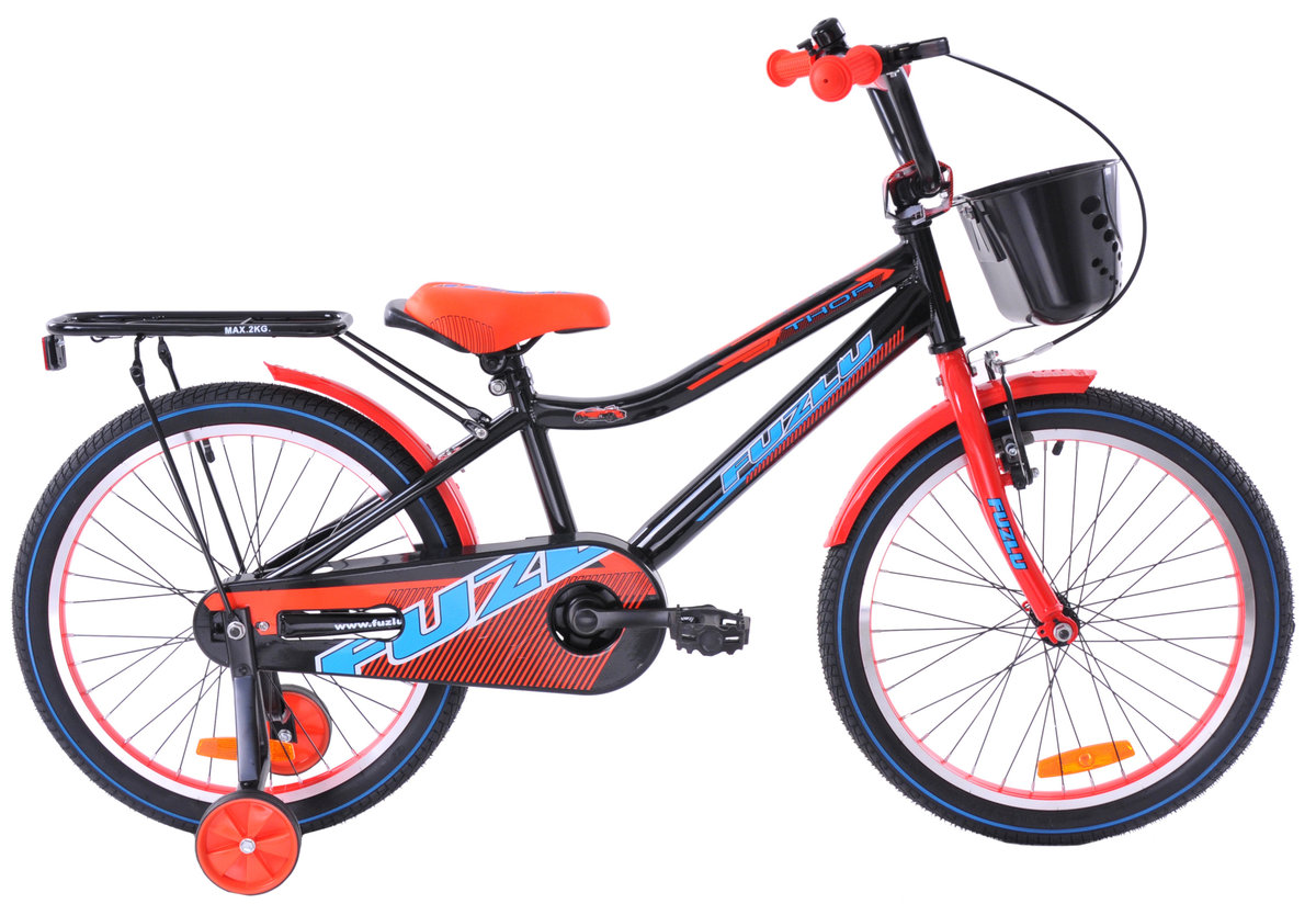 Фото - Дитячий велосипед Fuzlu Rower Dziecięcy  20 Cali Czarno-czerwono-niebieski 