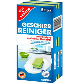 G&G Geschirr Reiniger Gąbki do Zastawy i Szkła 6szt. (Import Niemcy) - G&G
