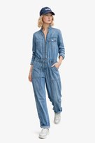 G-STAR RAW DŻINSOWY KOMBINEZON Z DŁUGIM RĘKAWEM I PROSTYMI NOGAWKAMI L 1I3A G-star RAW