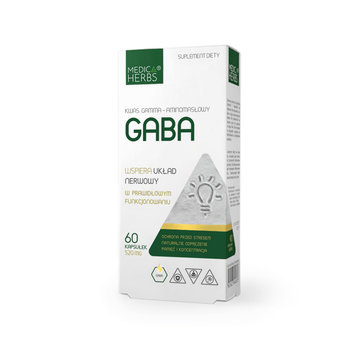 GABA kwas gamma-aminomasłowy 520 mg Medica Herbs UKŁAD NERWOWY - Medica Herbs