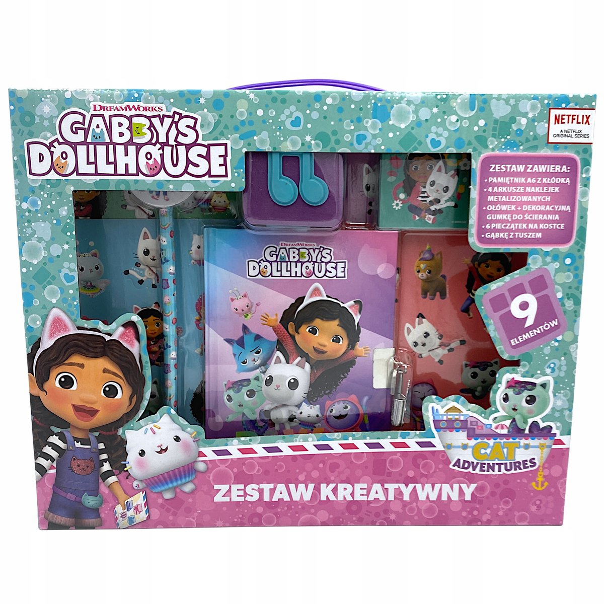 Gabby's Dollhouse Koci domek Gabi Zestaw kreatywny Pamiętnik z kłódką ...