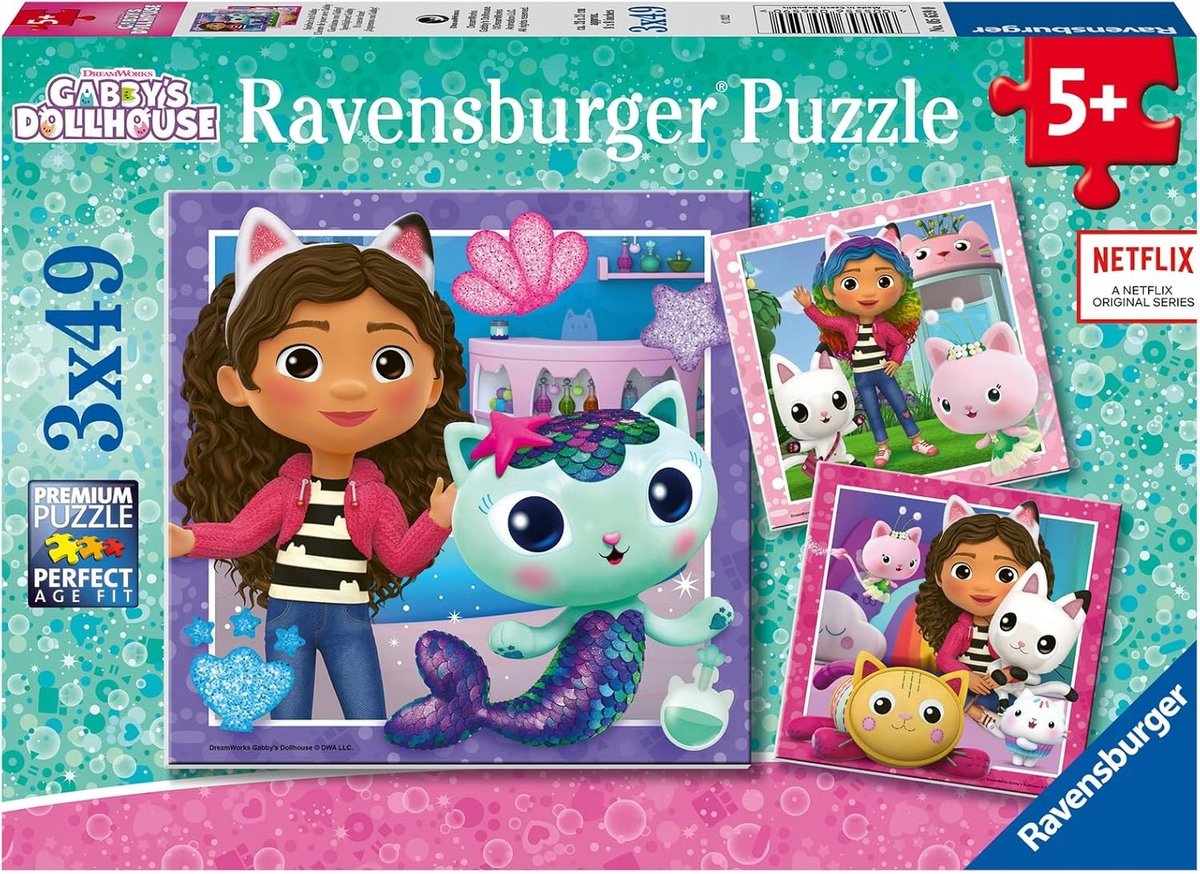 Gabby'S Dollhouse Puzzle Gabi Puzzle Edukacja Prezent Dla Dzieci - Inna ...