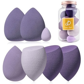 GĄBKA GĄBKI DO MAKIJAŻU 7w1 ZESTAW MAKE-UP BLENDER GĄBECZKA APLIKATOR BEAUTY fioletowy - Gold Dust