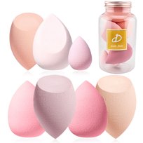 GĄBKA GĄBKI DO MAKIJAŻU 7w1 ZESTAW MAKE-UP BLENDER GĄBECZKA APLIKATOR BEAUTY różowy