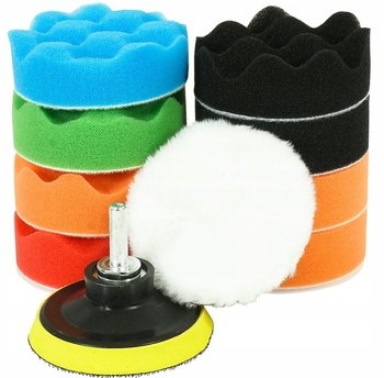 GĄBKI POLERSKIE ZESTAW GĄBEK POLERSKICH PADY DO WKRĘTARKI WIERTARKĘ POLERKI - Inny producent