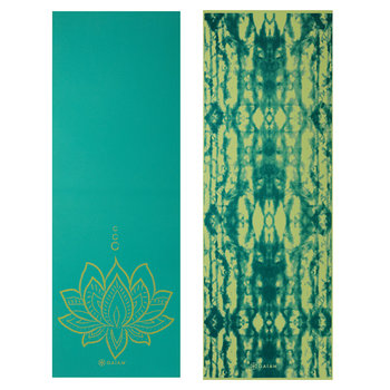 Gaiam Mata Do Jogi Dwustronna Turquoise Lotus 6 Mm 62344 - GAIAM