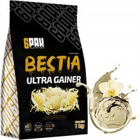 Gainer Bestia 1Kg Odżywka Na Masę Białko + Witaminy Koktajl Shake Białkowy 6PAK NUTRITION