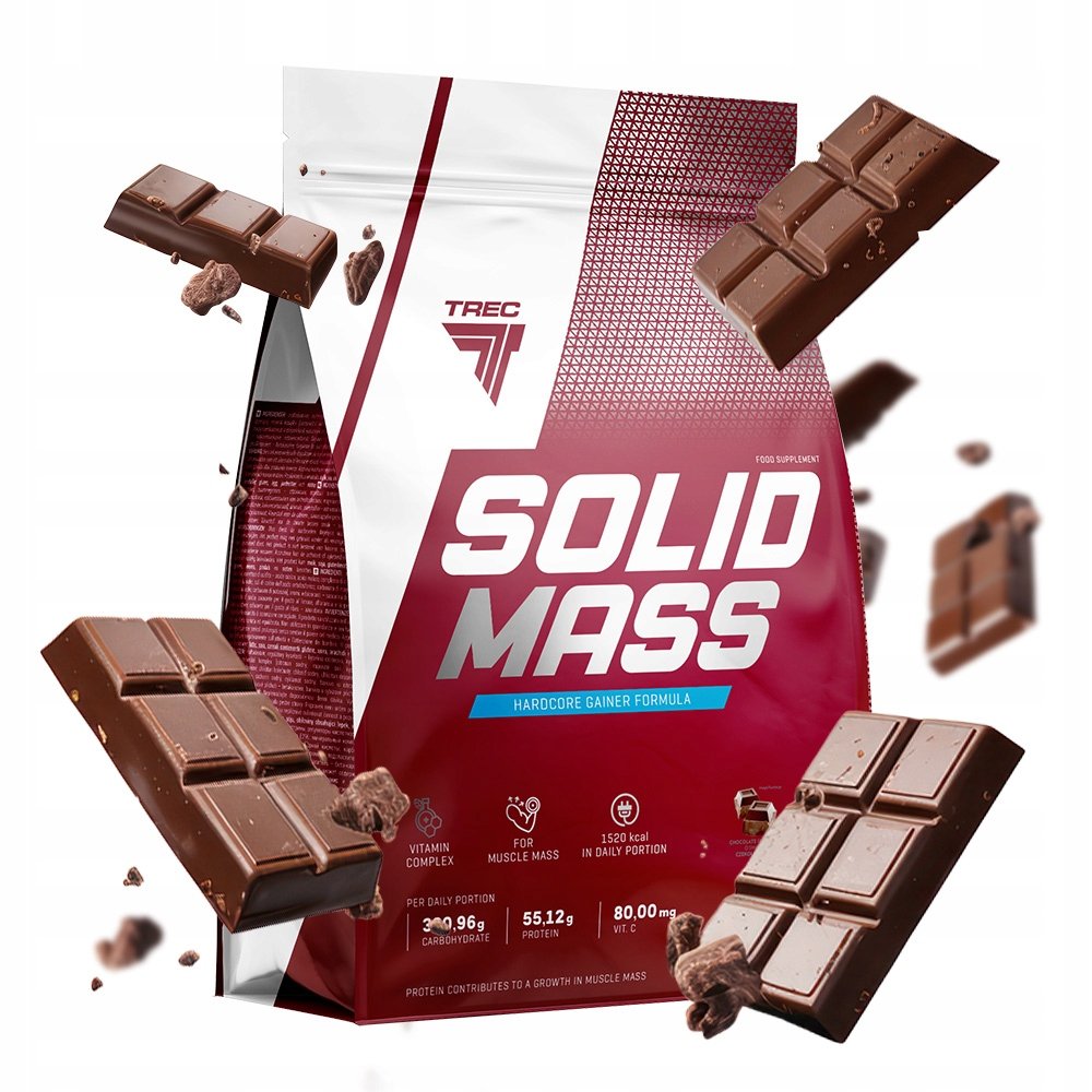 Gainer Trec Solid Mass 3000G Smaczny Zestaw Białek I Węglowodanów 3 Kg
