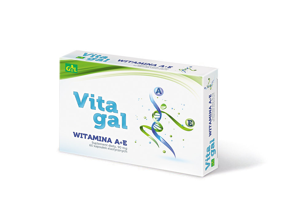 Zdjęcia - Witaminy i składniki mineralne AplusE GAL, VitaGal, witamina A+E, suplement diety, 60 kapsułek elastycznych 