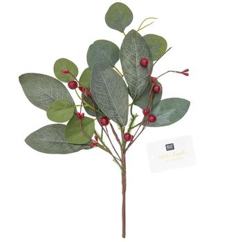 Gałąź eukaliptusa i czerwone jagody 30,5 cm - Inny producent