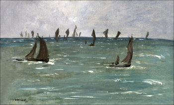 Galeria Plakatu, Boats At Berck Sur Mer, Edouard Manet, 29,7x21 cm - Galeria Plakatu