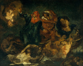 Galeria Plakatu, Copy After Delacroix`S Bark Of Dante, Edouard Manet, 70x50 cm - Galeria Plakatu
