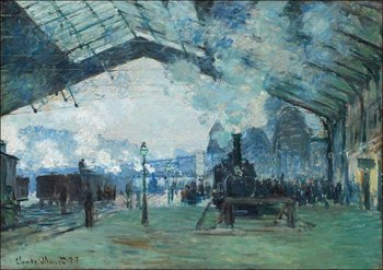 Galeria Plakatu, Plakat, Arrival of the Normandy Train, Gare Saint-Lazare, Claude Monet, 60x40 cm - Galeria Plakatu