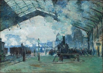 Galeria Plakatu, Plakat, Arrival of the Normandy Train, Gare Saint-Lazare, Claude Monet, 70x50 cm - Galeria Plakatu
