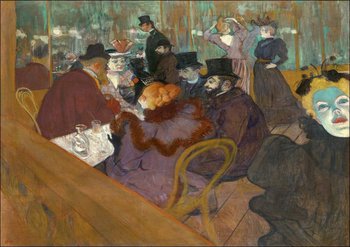Galeria Plakatu, Plakat, At the Moulin Rouge, Henri De Toulouse-Lautrec, 29,7x21 cm - Galeria Plakatu