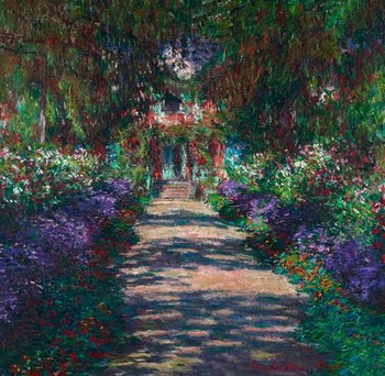 Galeria Plakatu, Plakat, Eine Allee in Monets Garten in Giverny, Claude Monet, 60x60 cm - Galeria Plakatu