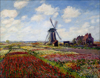 Galeria Plakatu, Plakat, Fields of tulip with the rijnsburg windmill, Claude Monet, 40x30 cm - Galeria Plakatu