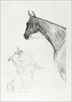 Galeria Plakatu, Plakat, Horse and Collie, Henri De Toulouse-Lautrec, 59,4x84,1 cm - Galeria Plakatu