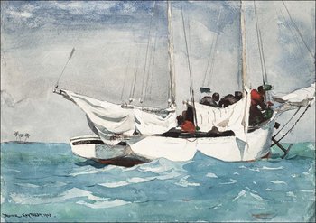 Galeria Plakatu, Plakat, Key West, Hauling Anchor, Winslow Homer, 91,5x61 cm - Galeria Plakatu