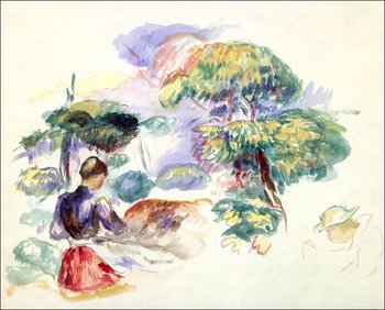 Galeria Plakatu, Plakat, Landscape With A Girl, Auguste Renoir, 42x29,7 cm - Galeria Plakatu