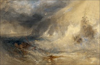 Galeria Plakatu, Plakat, Long Ship_s Lighthouse, Land&rsquo;s End, William Turner, 42x29,7 cm - Galeria Plakatu