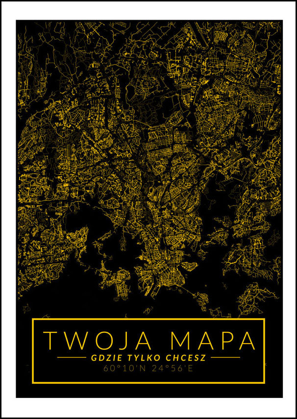 Galeria Plakatu, Plakat, Mapa Twojego Miasta Złota, 60x80 Cm - Galeria ...