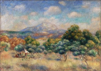 Galeria Plakatu, Plakat, Mount of Sainte-Victoire, Pierre-Auguste Renoir, 29,7x21 cm - Galeria Plakatu