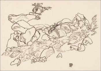 Galeria Plakatu, Plakat, Mountain Stream, Egon Schiele, 29,7x21 cm - Galeria Plakatu