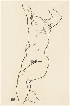 Galeria Plakatu, Plakat, Naked woman. Torso of a Nude, Egon Schiele, 21x29,7 cm - Galeria Plakatu