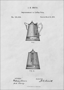 Galeria Plakatu, Plakat, Patent Dzbanek na Kawę Projekt z 1872, 21x29,7 cm - Galeria Plakatu