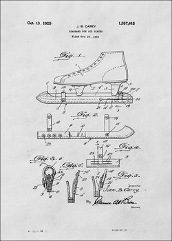 Galeria Plakatu, Plakat, Patent Łyżwy Projekt z 1925, 40x60 cm - Galeria Plakatu