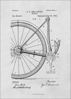 Galeria Plakatu, Plakat, Patent Rower Projekt z 1892, 50x70 cm - Galeria Plakatu