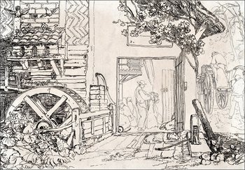 Galeria Plakatu, Plakat, Pembury Mill, Kent (Liber Studiorum, part III, plate 12), William Turner, 60x40 cm - Galeria Plakatu