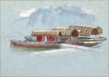Galeria Plakatu, Plakat, Pleasure Boats, Lake Lucerne, Samuel Colman, 70x50 cm - Galeria Plakatu