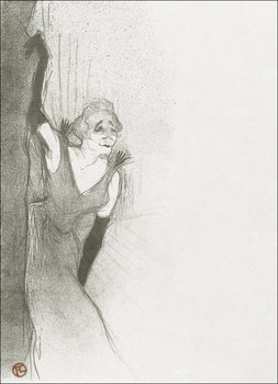 Galeria Plakatu, Plakat, Portrait of the Singer Yvette Guilbert on Stage, Henri De Toulouse-Lautrec, 21x29,7 cm - Galeria Plakatu