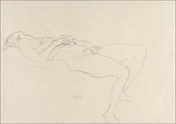 Galeria Plakatu, Plakat, Reclining Nude, Gustav Klimt, 70x50 cm - Galeria Plakatu