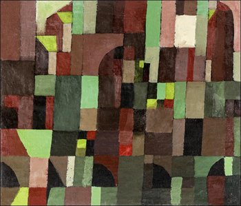 Galeria Plakatu, Plakat, Red and Green Architecture, Paul Klee, 50x50 cm - Galeria Plakatu