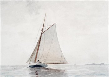 Galeria Plakatu, Plakat, Sailing off Gloucester, Winslow Homer, 70x50 cm - Galeria Plakatu