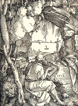 Galeria Plakatu, Plakat, Saint Jerome in a Cave, Albrecht Durer, 21x29,7 cm - Galeria Plakatu