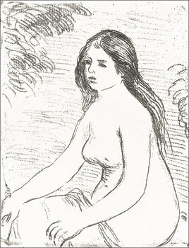 Galeria Plakatu, Plakat, Seated Nude Woman, Pierre-Auguste Renoir, 21x29,7 cm - Galeria Plakatu